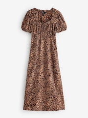 Nobodys Child Brown Prarie Leopard Print Midi Dress - Image 5 of 5