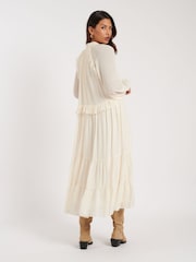 Nobodys Child Cream Boho Ruffle JoJo Midi Dress - Image 2 of 5