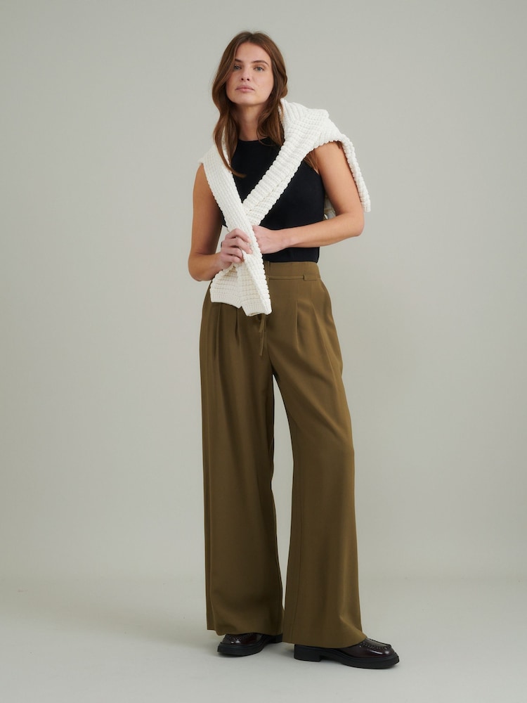 Nobodys Child Green Tie waist leg trouser - Image 1 of 5