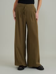 Nobodys Child Green Tie waist leg trouser - Image 3 of 5