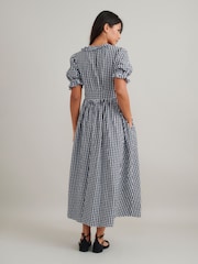 Nobodys Child Black Flossie Seersucker Gingham Midi Dress - Image 2 of 4