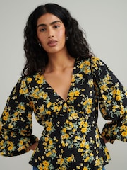 Nobodys Child Black Rhian Floral Top - Image 1 of 4