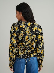Nobodys Child Black Rhian Floral Top - Image 2 of 4