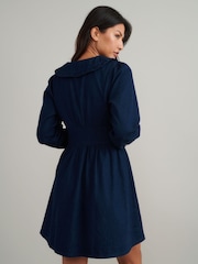 Nobodys Child Blue Dark Wash Denim Ottilie Mini Dress - Image 2 of 4