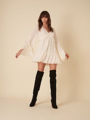 Nobodys Child Cream Boho Ruffle JoJo Mini Dress - Image 2 of 4
