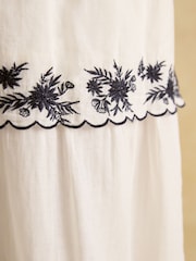 Joules Tiered Cream Midi Skirt - Image 3 of 9