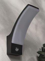 BHS Black Batsu 12w LED Curved Outdoor Wall Light - Image 2 of 6