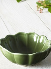 MM Living Green Scallop Small Dip Bowl and Large Nibble Bowls - Image 3 of 4