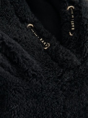 Baker by Ted Baker Back Embroidery Fleece Black Hoodie - Bild 11 von 11