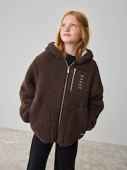 Baker by Ted Baker Zip Through Hooded Fleece Jacket - Image 1 of 13