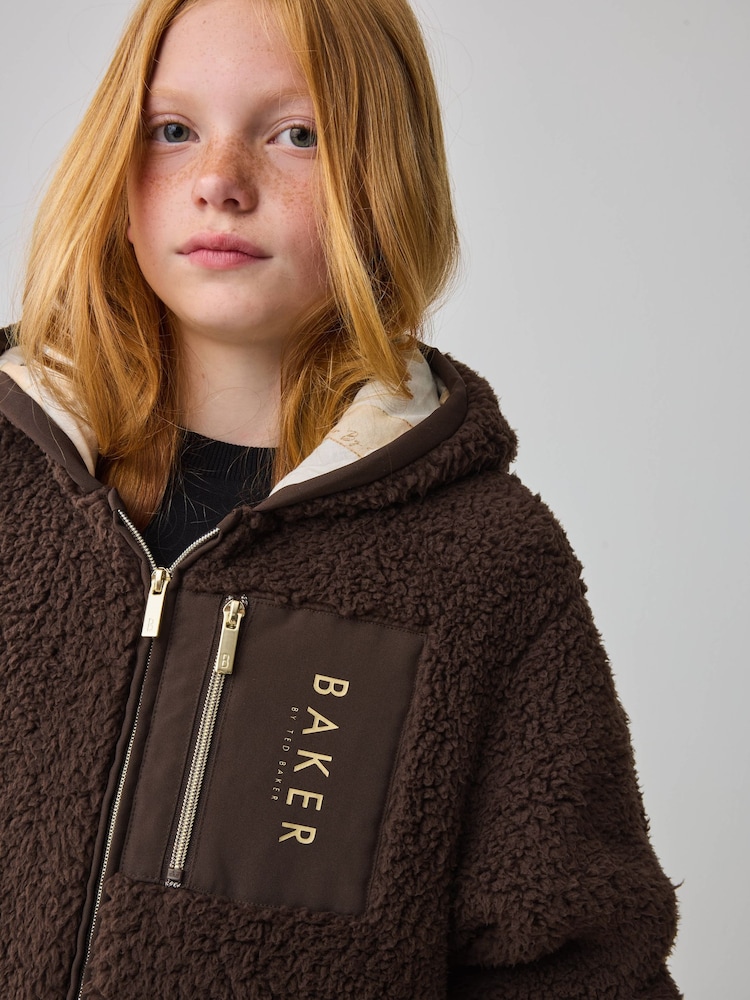 Baker by Ted Baker Zip Through Hooded Fleece Jacket - Image 2 of 13