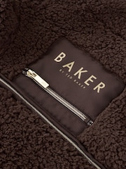 Baker by Ted Baker Zip Through Hooded Fleece Jacket - Image 7 of 13