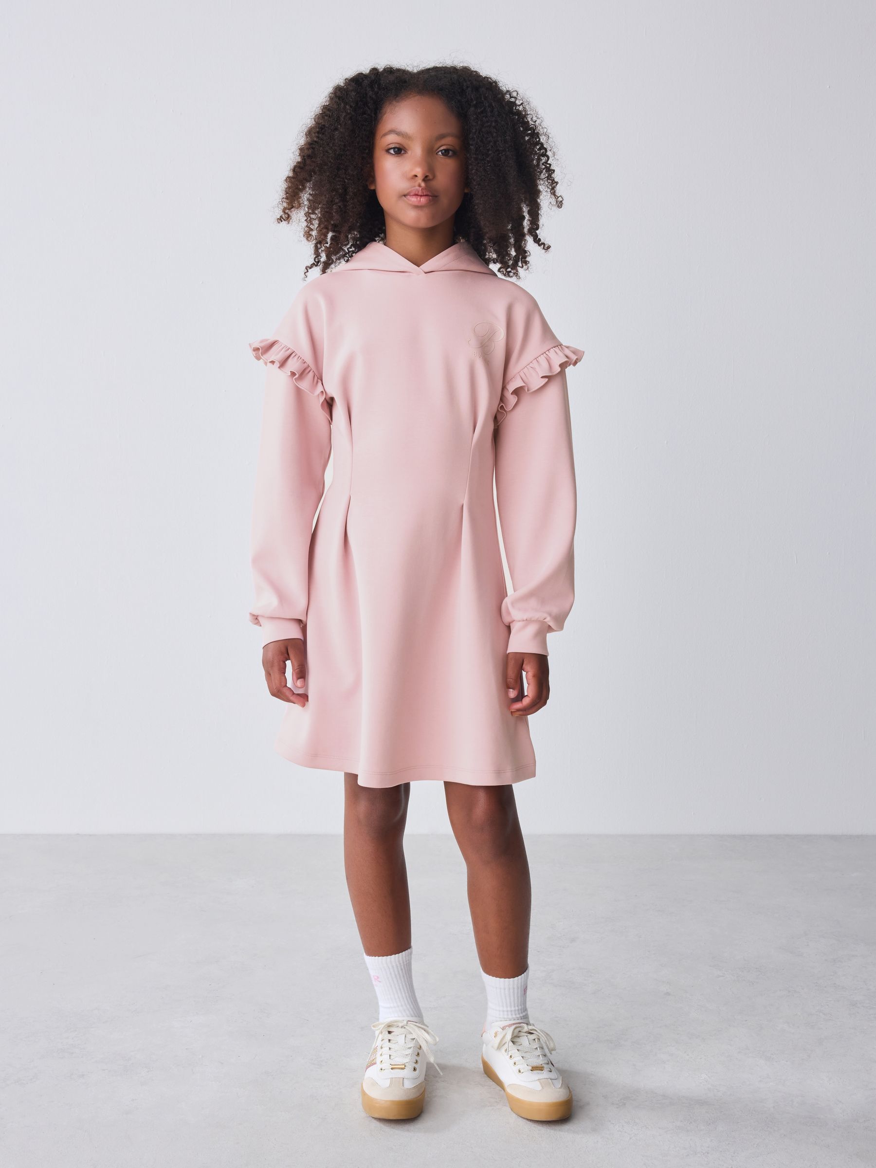 Buy Baker by Ted Baker Pink Premium Frill Shoulder Hooded Dress