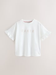 Baker by Ted Baker Frill Detail 100% Cotton T-Shirts 3 Pack - Image 4 of 8