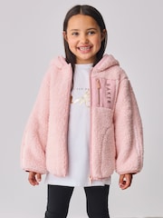 Baker by Ted Baker Zip Through Hooded Fleece Jacket - Bild 1 von 17