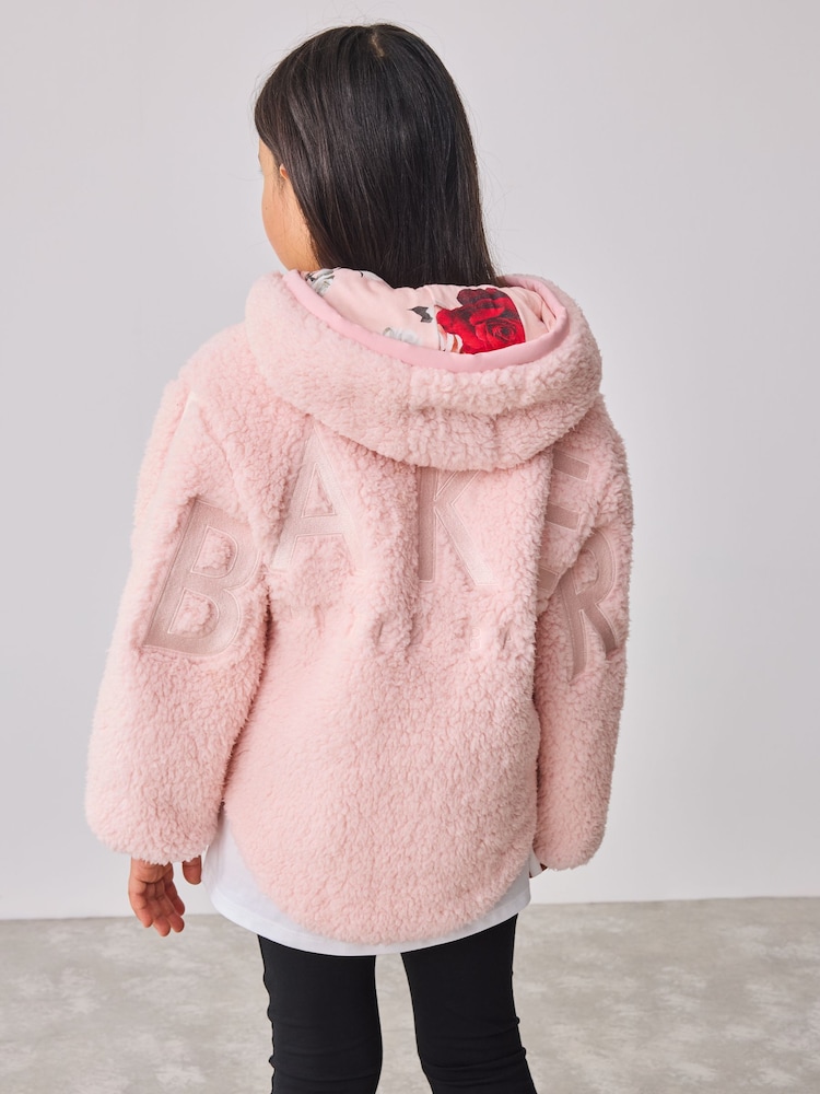 Teddy Fleece Jacket Pink Hooded Teddy Coat Meiweileya Baby Girl