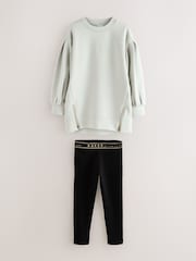 Baker by Ted Baker 2 Piece Premium Longline Zip Top & Leggings Set - Image 1 of 6