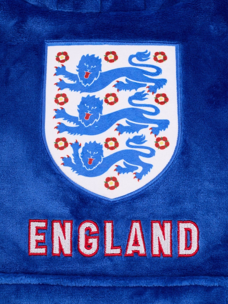 Vanilla Underground Blue England Football Boys Blanket Hoodie - Image 6 of 6