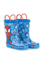 Vanilla Underground Blue Kids Spidey and Friends Wellies - Image 1 of 6