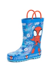 Vanilla Underground Blue Kids Spidey and Friends Wellies - Image 3 of 6