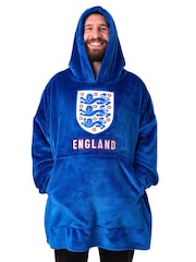 Vanilla Underground Blue Mens England Football Blanket Hoodie - Image 1 of 6