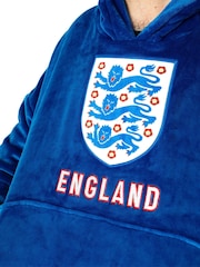 Vanilla Underground Blue Mens England Football Blanket Hoodie - Image 3 of 6