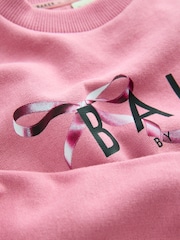 Baker by Ted Baker Pink/Black Crew Sweat Tops 2 Pack - Image 6 of 7