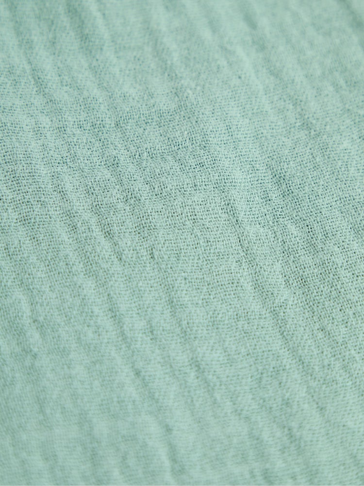 JoJo Maman Bébé Green Baby Muslin Frill Bib - Image 3 of 3