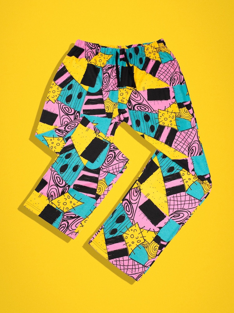 Vanilla Underground Yellow Mens The Nightmare Before Christmas Lounge 100% Cotton Joggers - Image 1 of 6