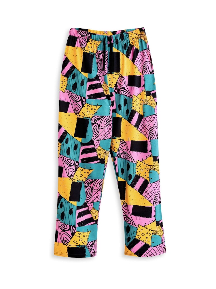 Vanilla Underground Yellow Mens The Nightmare Before Christmas Lounge 100% Cotton Joggers - Image 2 of 6