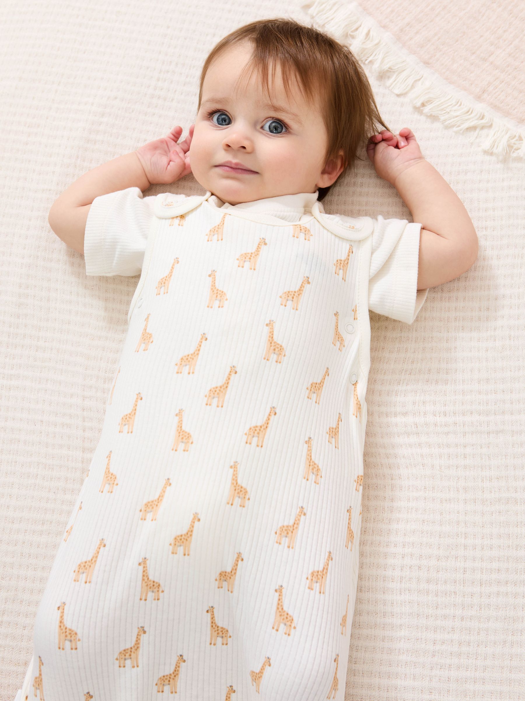 JoJo Maman Bébé Cream Rib 1 Tog Baby Sleeping Bag