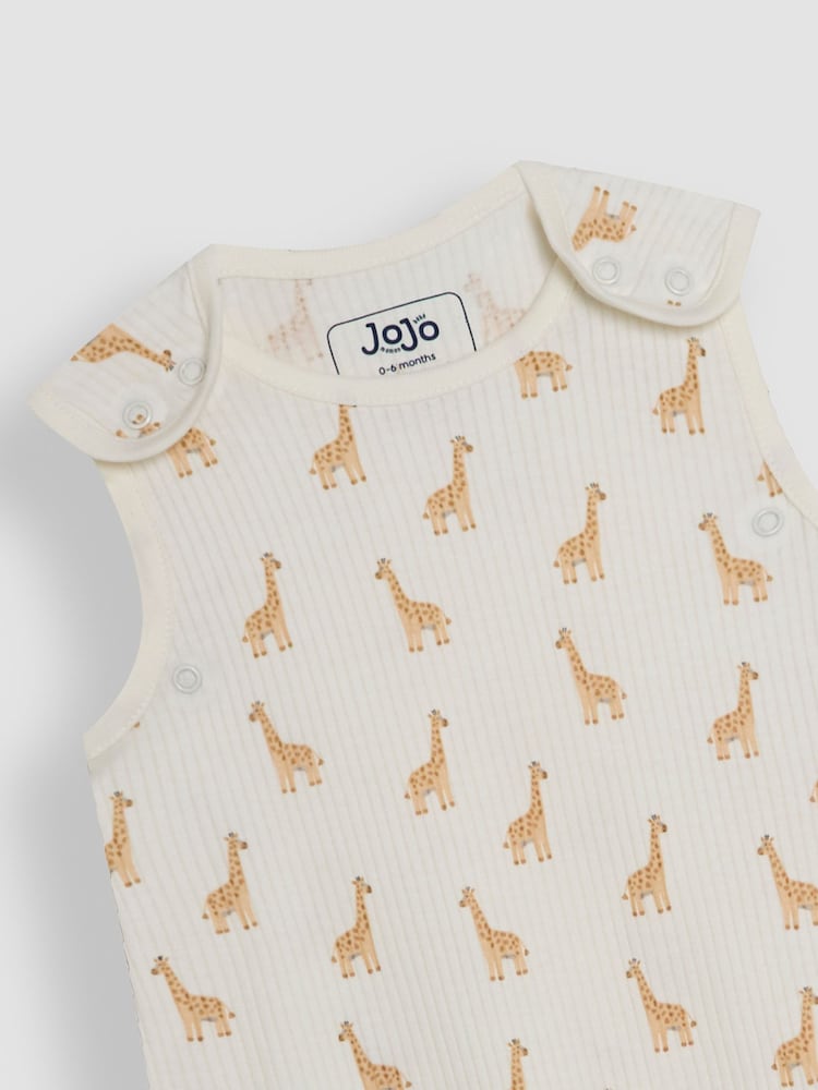 Кремовый спальный мешок в рубчик с жирафом JoJo Maman Bébé 1 Tog - Изображение 8 8