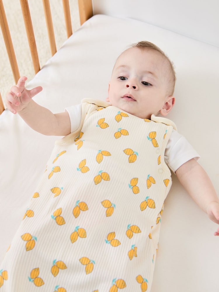 JoJo Maman Bébé Cream Rib 1 Tog Baby Sleeping Bag - Image 1 of 4