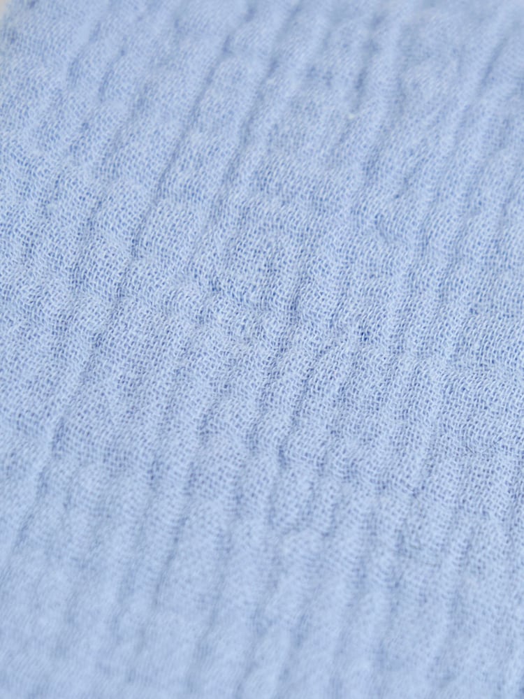 JoJo Maman Bébé Blue Baby Muslin Frill Bib - Image 3 of 3