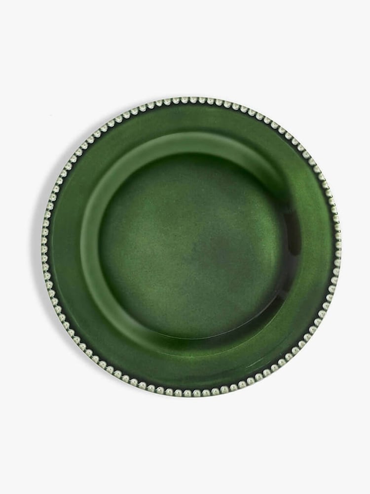 MM Living Set of 4 Green Bobble Dinner Plates - Image 2 of 2