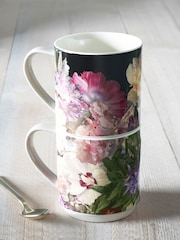 MM Living Fiori Set Of  Stacking Mugs - Image 1 of 2