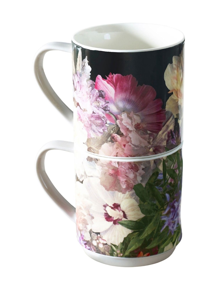 MM Living Fiori Set Of  Stacking Mugs - Image 2 of 2