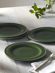 MM Living Set of 4 Green Bobble Side Plates - Image 3 of 3