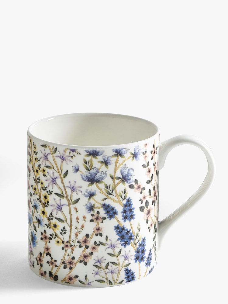 MM Living Set of 2 White Hattie Bone China Mugs - Image 1 of 1