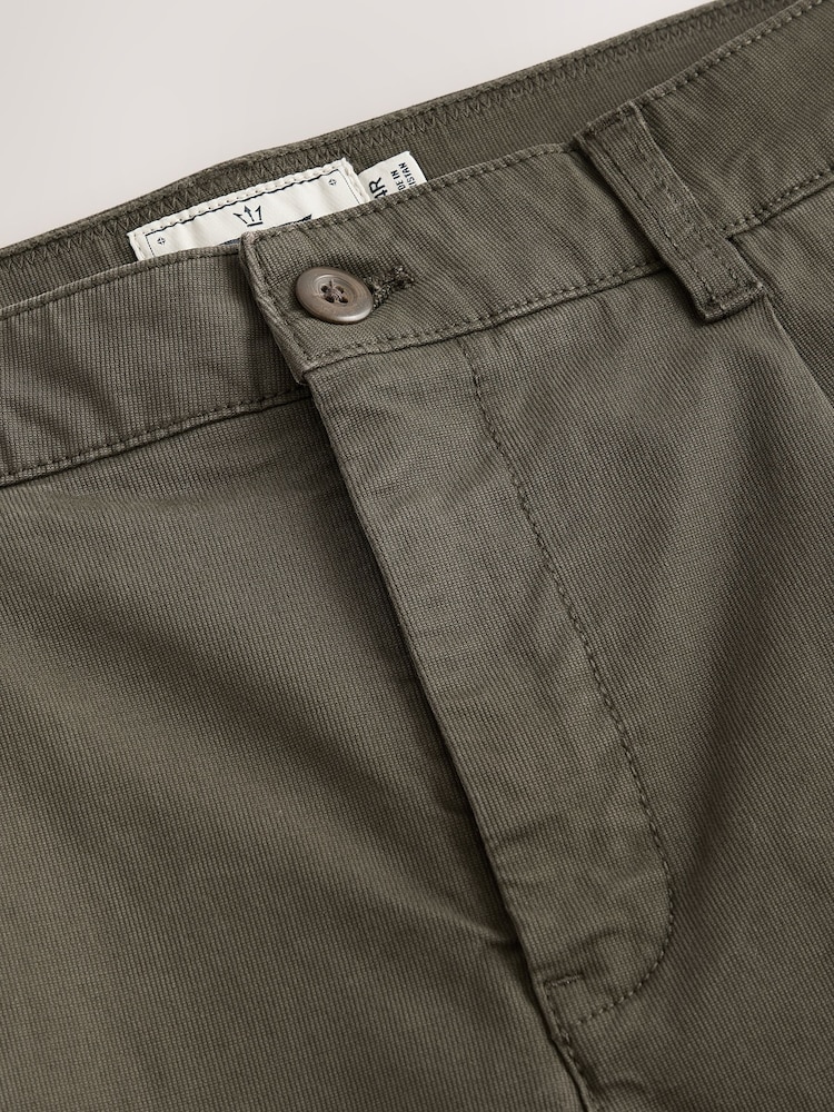 Vert kaki - Pantalon chino texturé plissé - Image 8 of 9