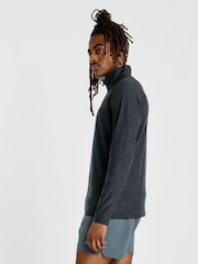 New Balance Black Mens Essential Space Dye Quarter  Zip Training Top - Image 4 of 10