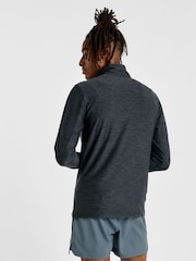 New Balance Black Mens Essential Space Dye Quarter  Zip Training Top - Image 5 of 10