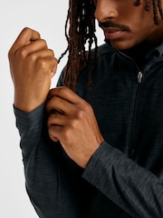 New Balance Black Mens Essential Space Dye Quarter  Zip Training Top - Image 8 of 10