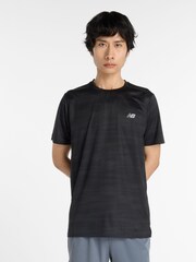 New Balance Black Mens Essential Running T-Shirt - Image 1 of 6