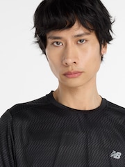 New Balance Black Mens Essential Running T-Shirt - Image 4 of 6