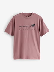 New Balance Mens Linear Heritage Graphic Print T-Shirt - Imagen 6 de 6