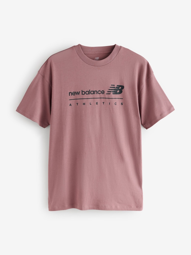 New Balance Mens Linear Heritage Graphic Print T-Shirt - Imagen 6 de 6