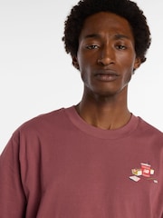 New Balance Burgundy Red Mens Spectator Back Print T-Shirt - Image 4 of 5