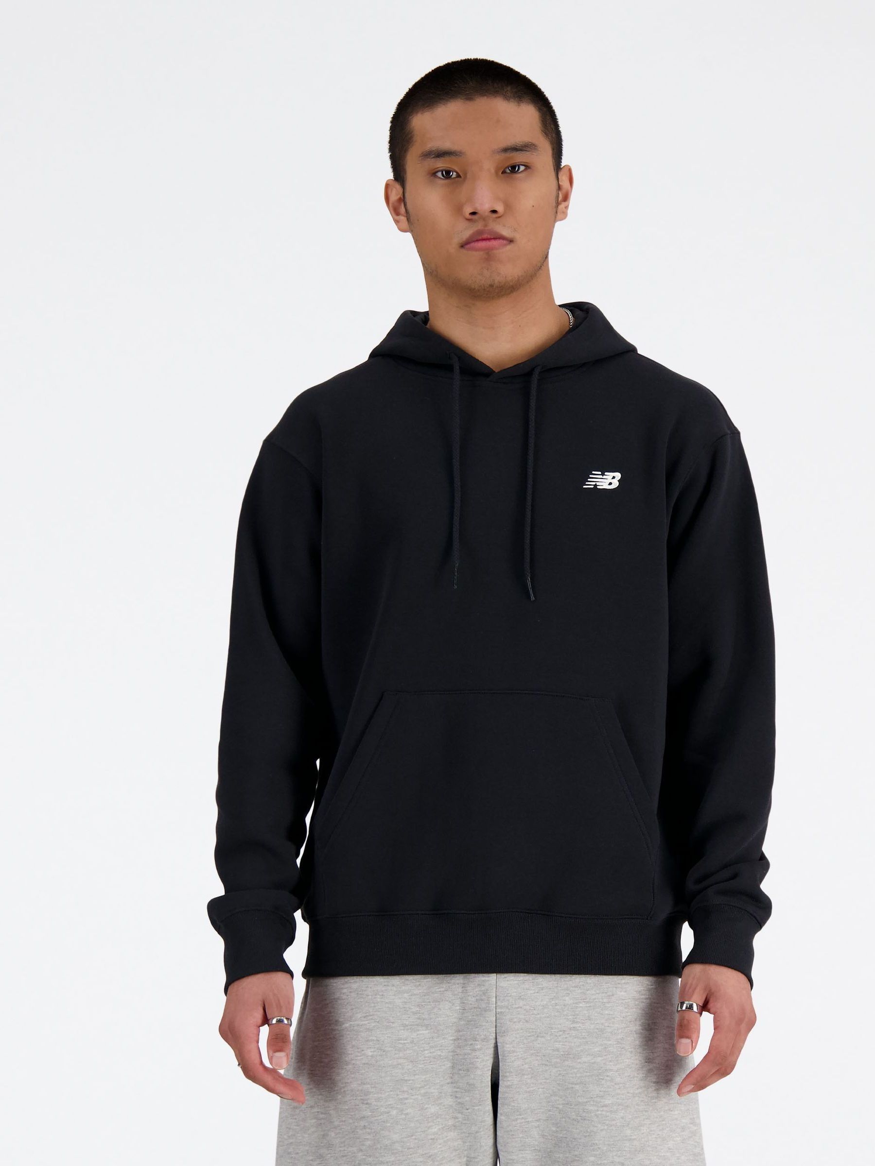 Buy New Balance Black Mens Essential Fleece Hoodie from Next South