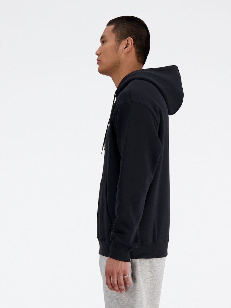 New Balance Black Mens Essential Fleece Hoodie - Image 2 of 6